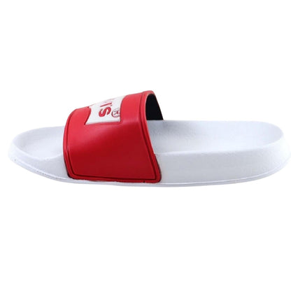 Red-White - Side - Levis Boys Batwing Logo Sliders
