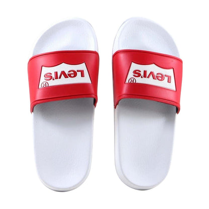Red-White - Pack Shot - Levis Boys Batwing Logo Sliders