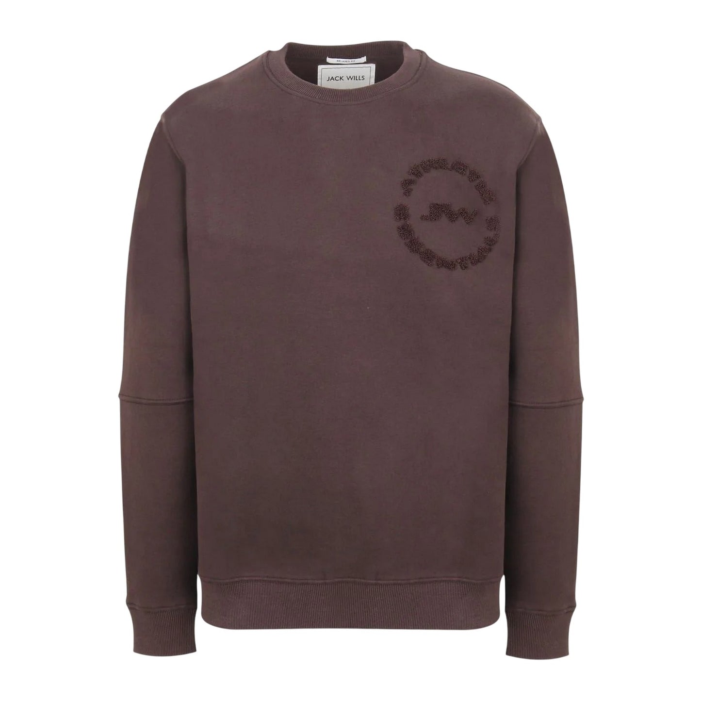 Black Coffee - Front - Jack Wills Mens Bouclé Sweatshirt