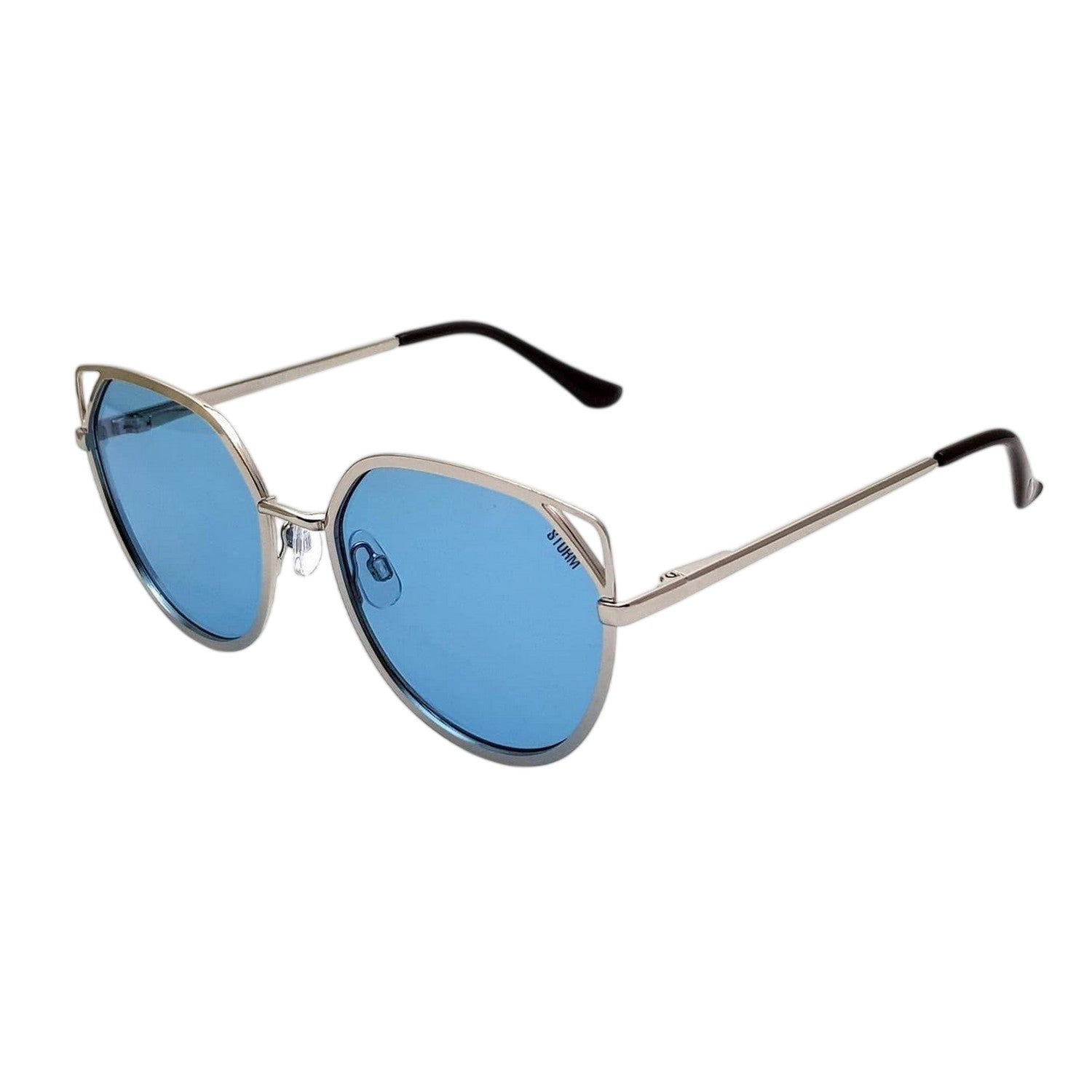 Silver - Side - Storm Womens-Ladies Cut Out Cat Eye Sunglasses