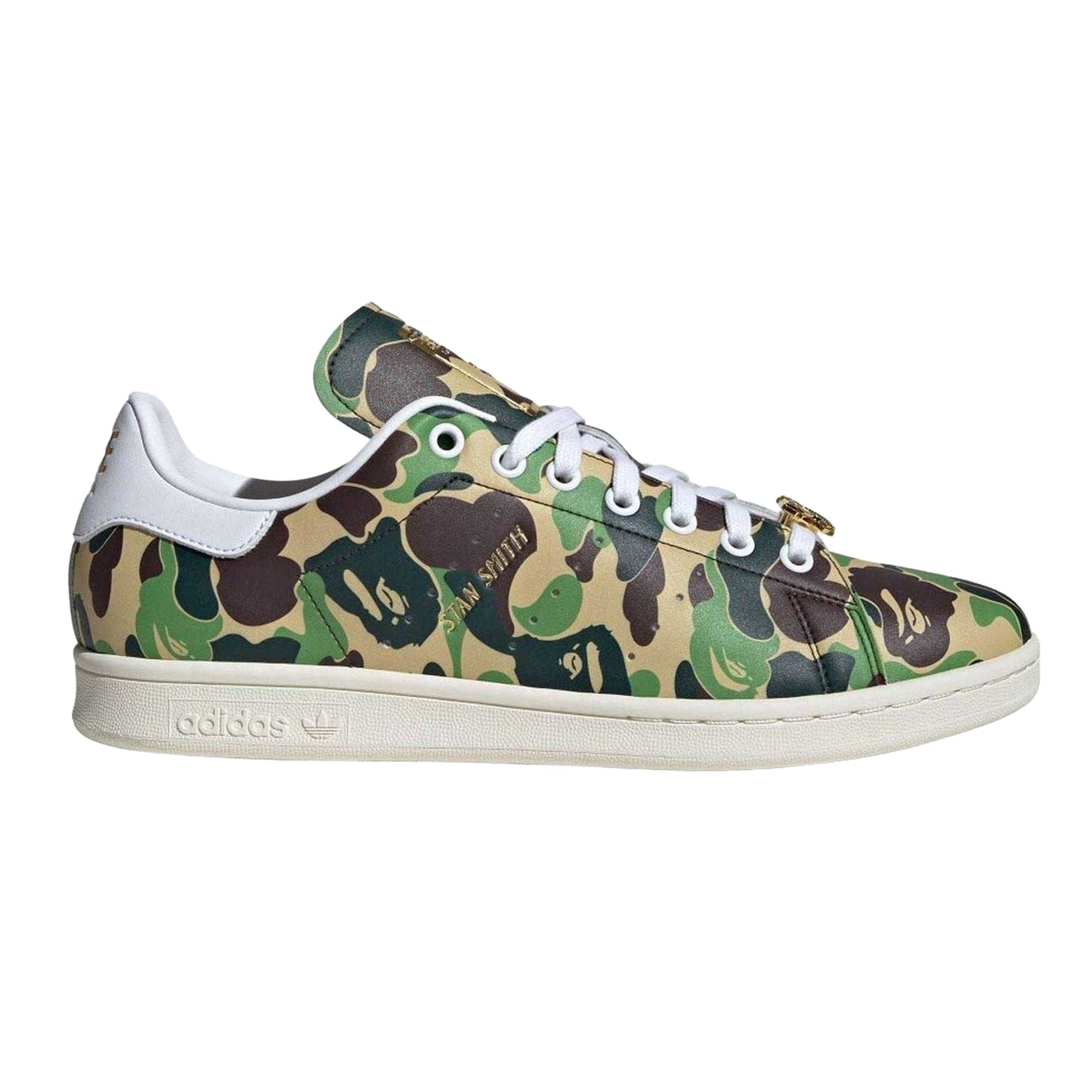 White - Front - Adidas Mens Stan Smith Leather Trainers