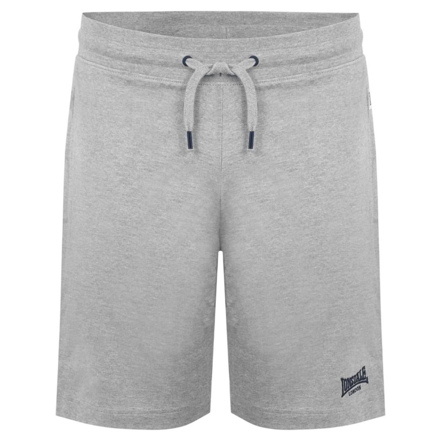 Light Heather Marl - Front - Lonsdale Mens Jersey Lounge Shorts