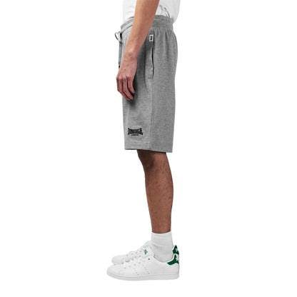 Light Heather Marl - Side - Lonsdale Mens Jersey Lounge Shorts