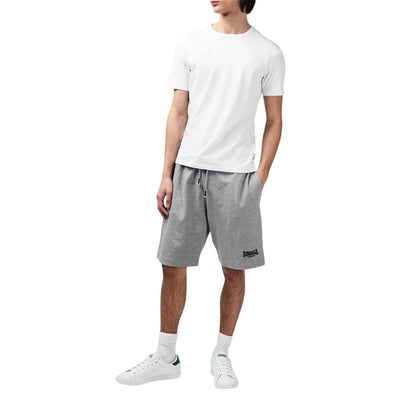 Light Heather Marl - Pack Shot - Lonsdale Mens Jersey Lounge Shorts