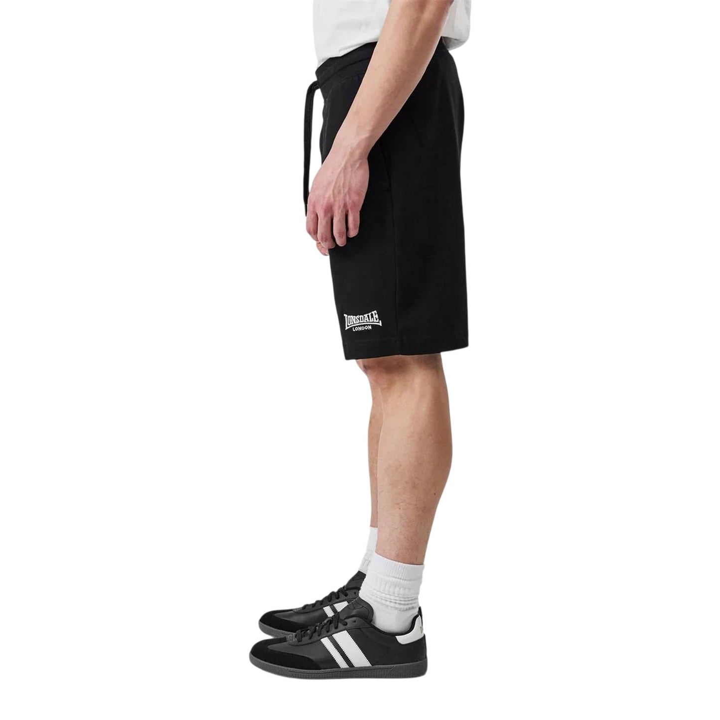 Black - Lifestyle - Lonsdale Mens Jersey Lounge Shorts