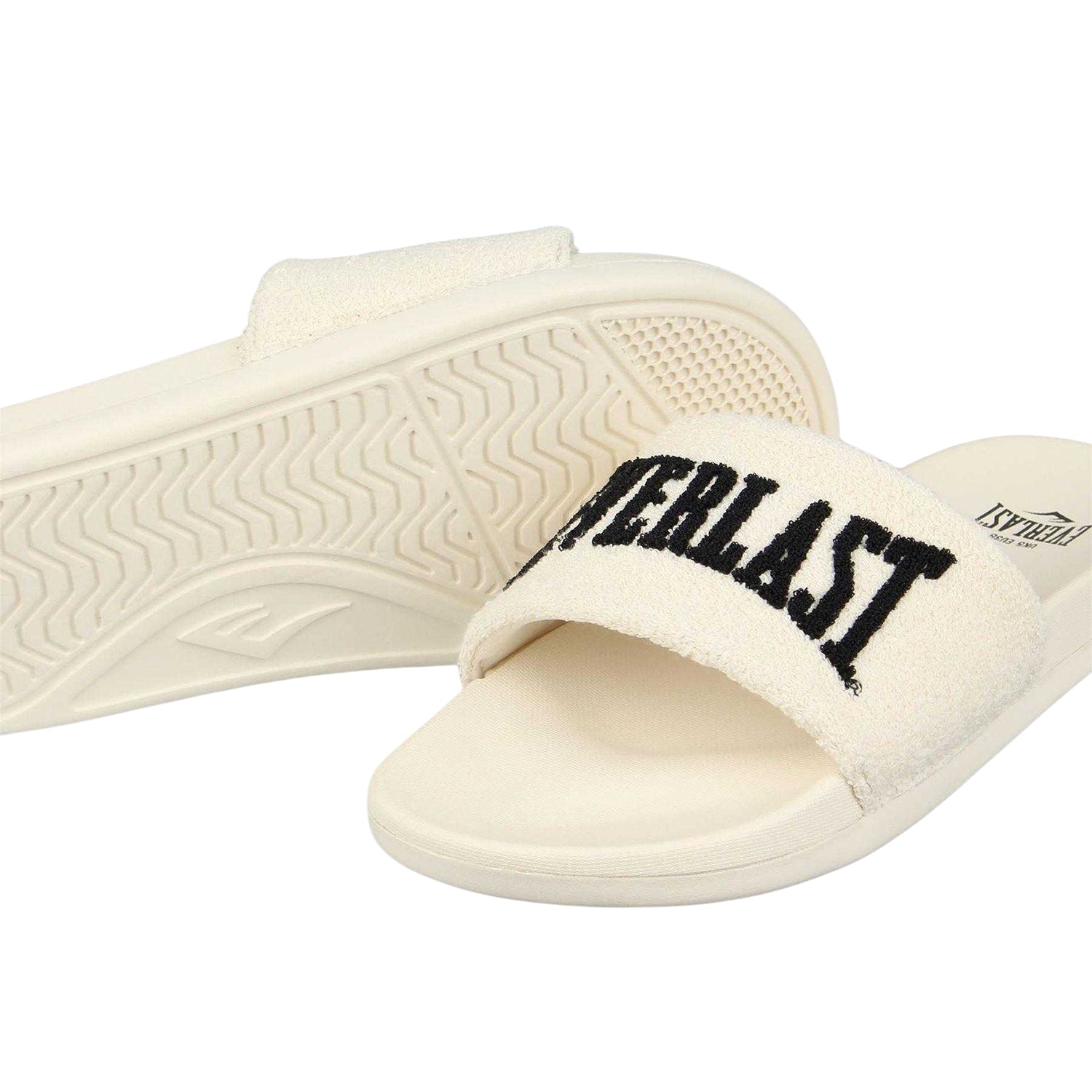 Beige-Black - Lifestyle - Everlast Womens-Ladies Logo Sliders
