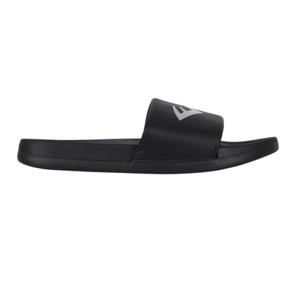 Black-Silver - Front - Everlast Womens-Ladies Logo Sliders