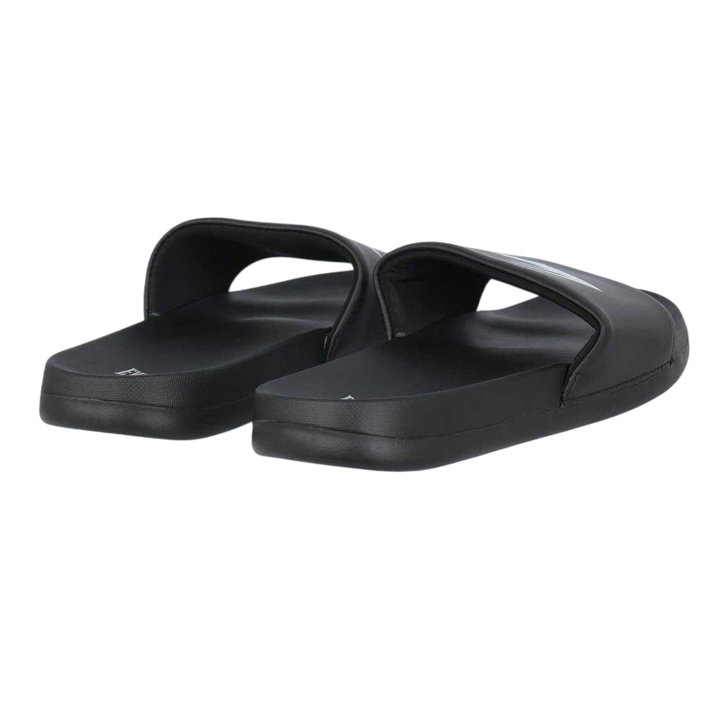 Black-Silver - Back - Everlast Womens-Ladies Logo Sliders