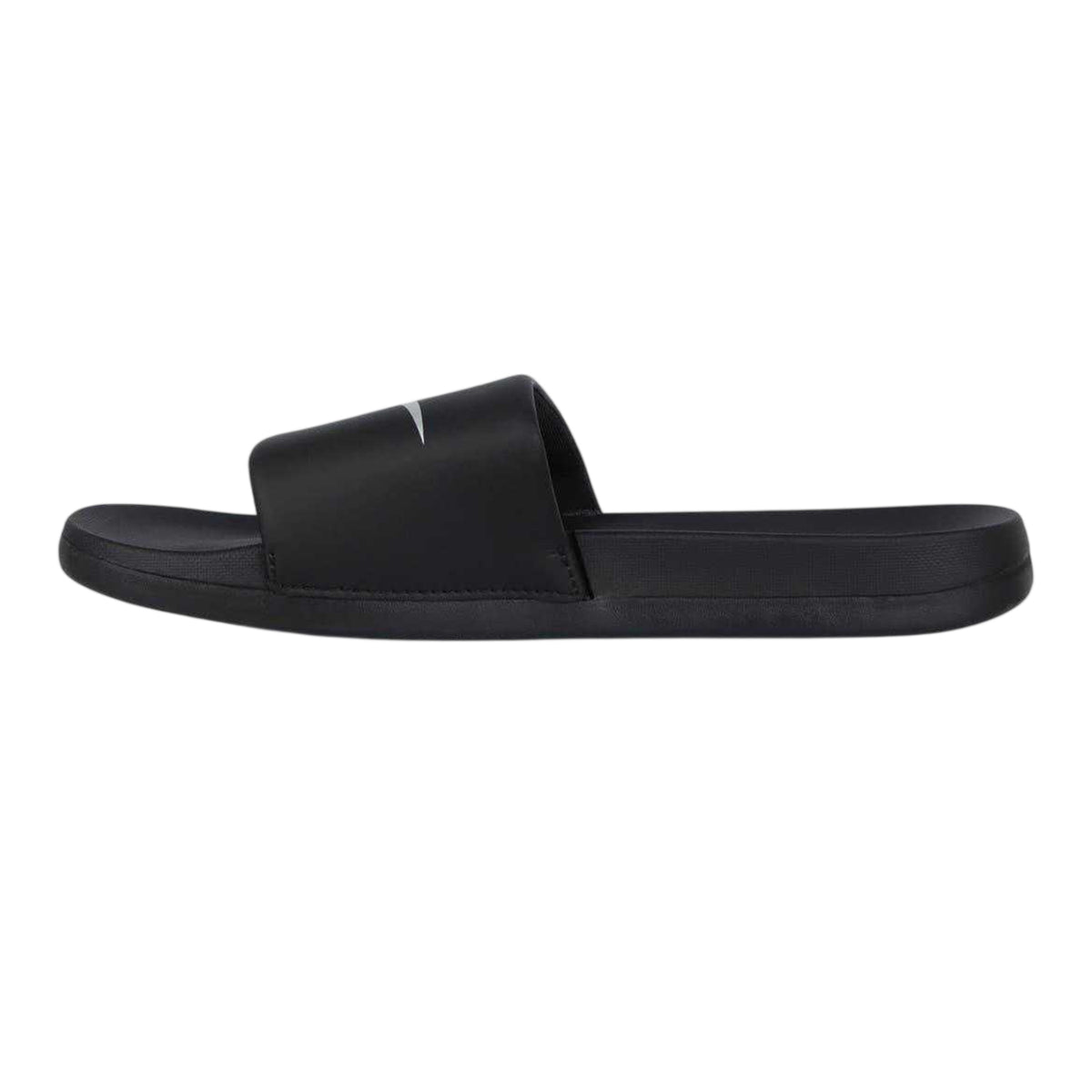Black-Silver - Side - Everlast Womens-Ladies Logo Sliders