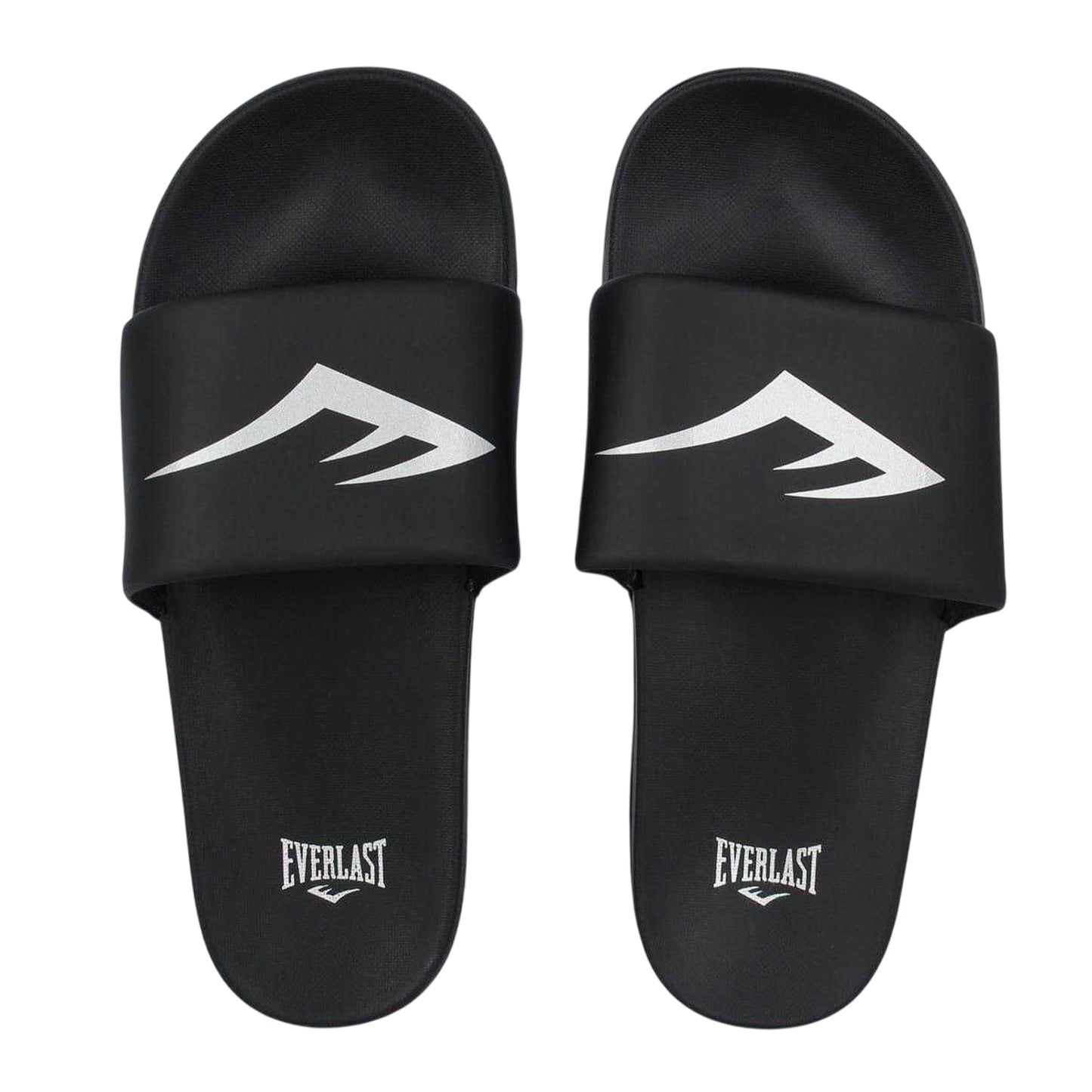 Black-Silver - Lifestyle - Everlast Womens-Ladies Logo Sliders