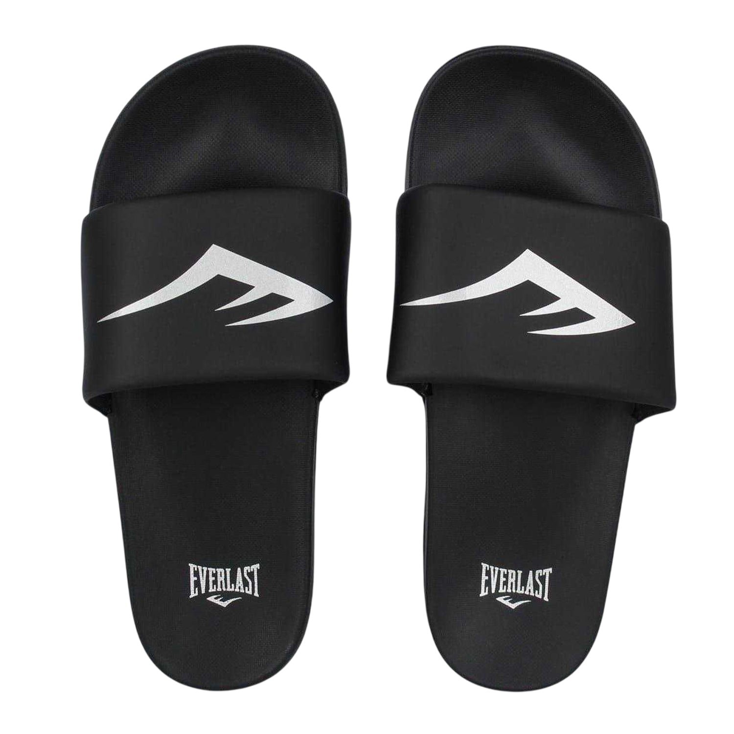 Black-Silver - Lifestyle - Everlast Womens-Ladies Logo Sliders