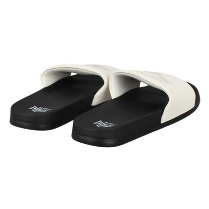 Cream-Black - Back - Everlast Womens-Ladies Logo Sliders