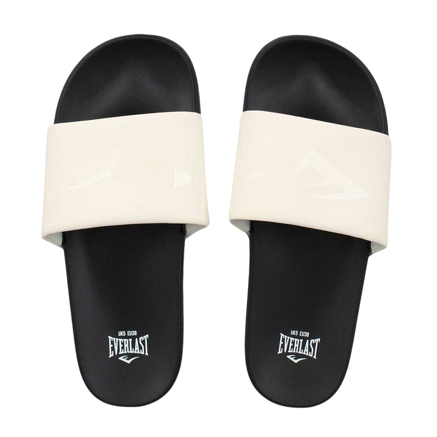 Cream-Black - Lifestyle - Everlast Womens-Ladies Logo Sliders