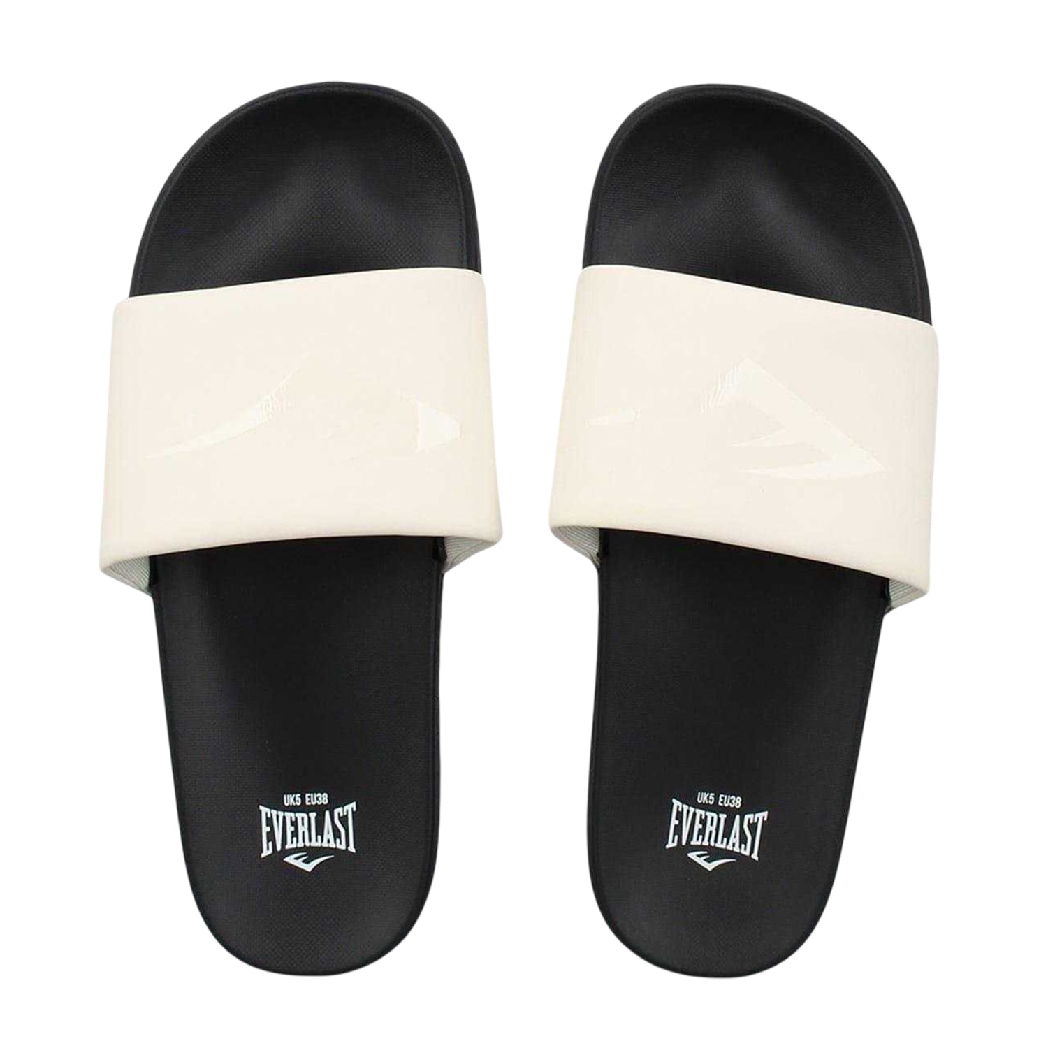 Cream-Black - Lifestyle - Everlast Womens-Ladies Logo Sliders