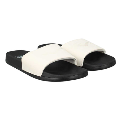 Cream-Black - Pack Shot - Everlast Womens-Ladies Logo Sliders