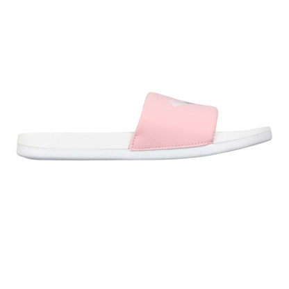 White-Pink - Front - Everlast Womens-Ladies Logo Sliders