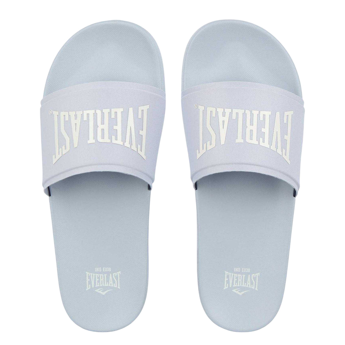 Baby Blue - Side - Everlast Womens-Ladies Logo Sliders