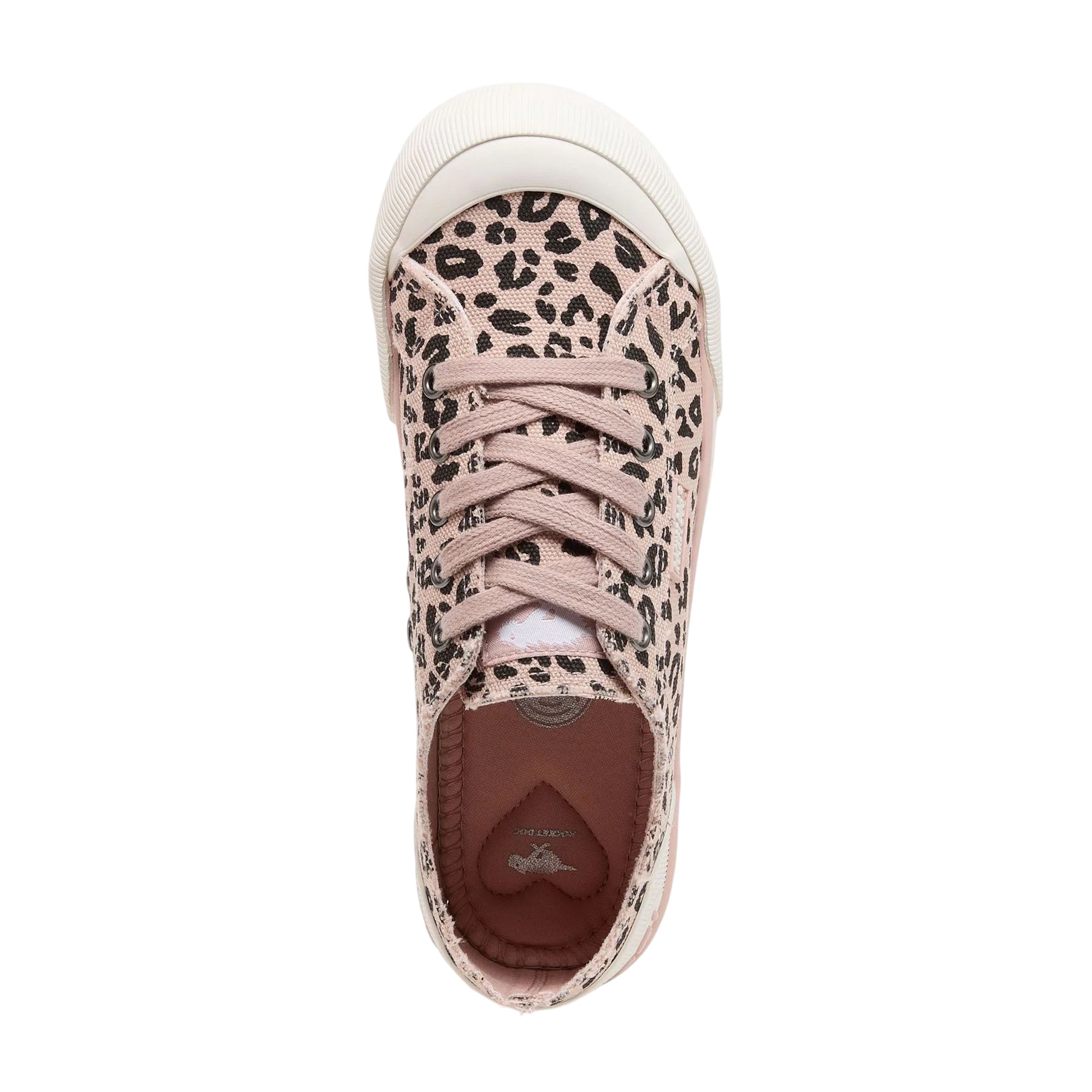 Pink - Lifestyle - Rocket Dog Womens-Ladies Jazzin Leopard Print Canvas Flat Trainers
