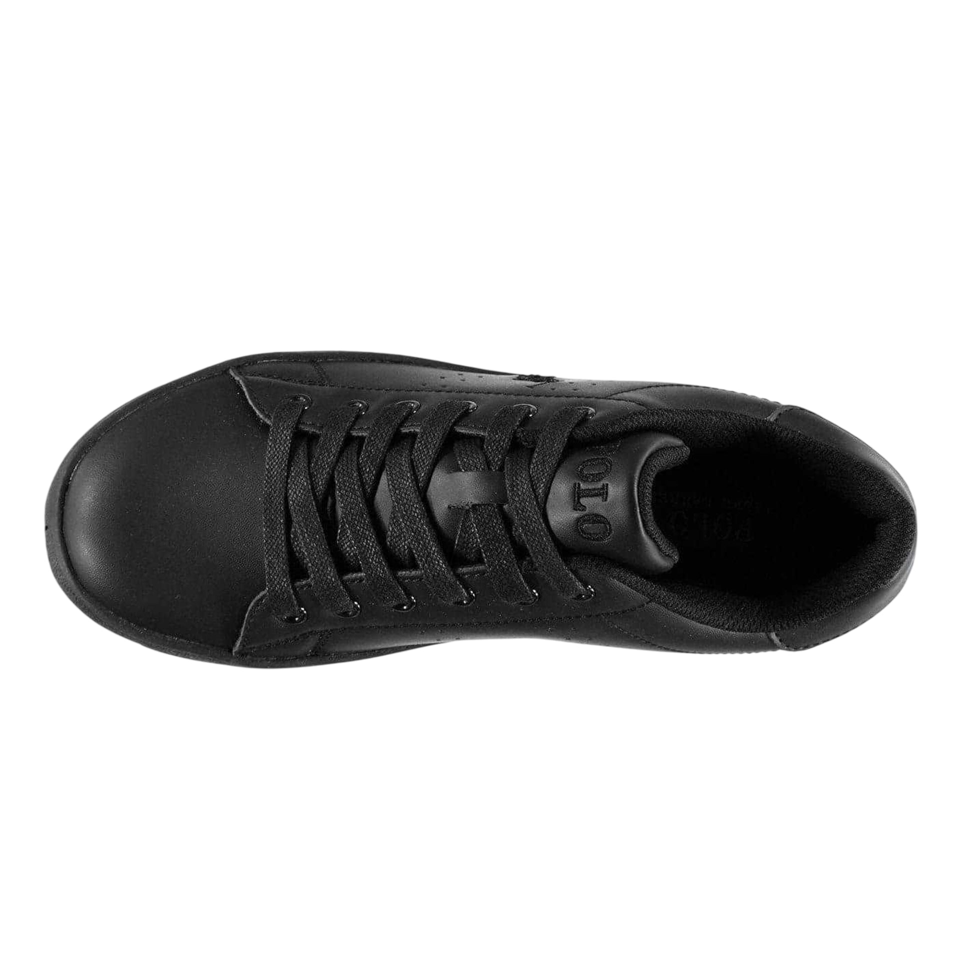 Triple Black - Back - Ralph Lauren Childrens-Kids Bilton Trainers