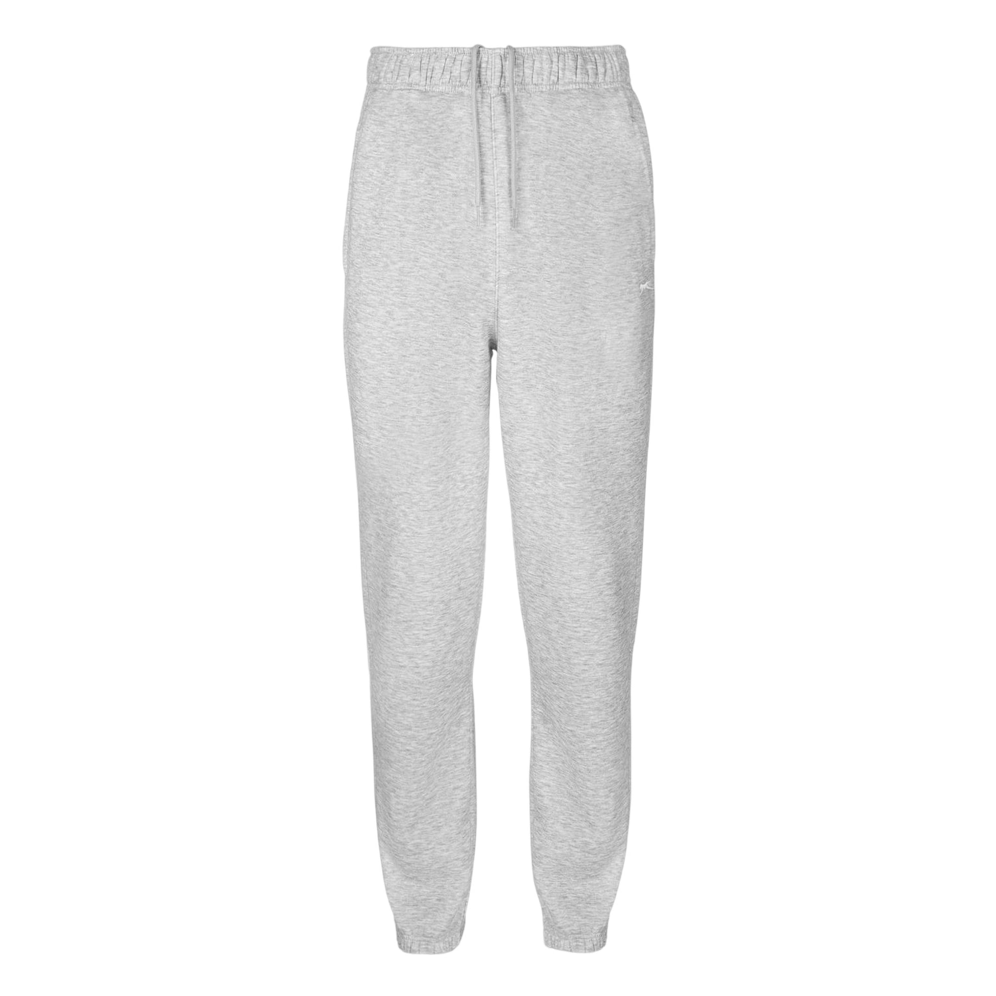 Grey Marl - Front - Slazenger Mens Fleece Cuffed Jogging Bottoms