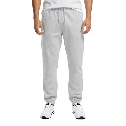 Grey Marl - Side - Slazenger Mens Fleece Cuffed Jogging Bottoms