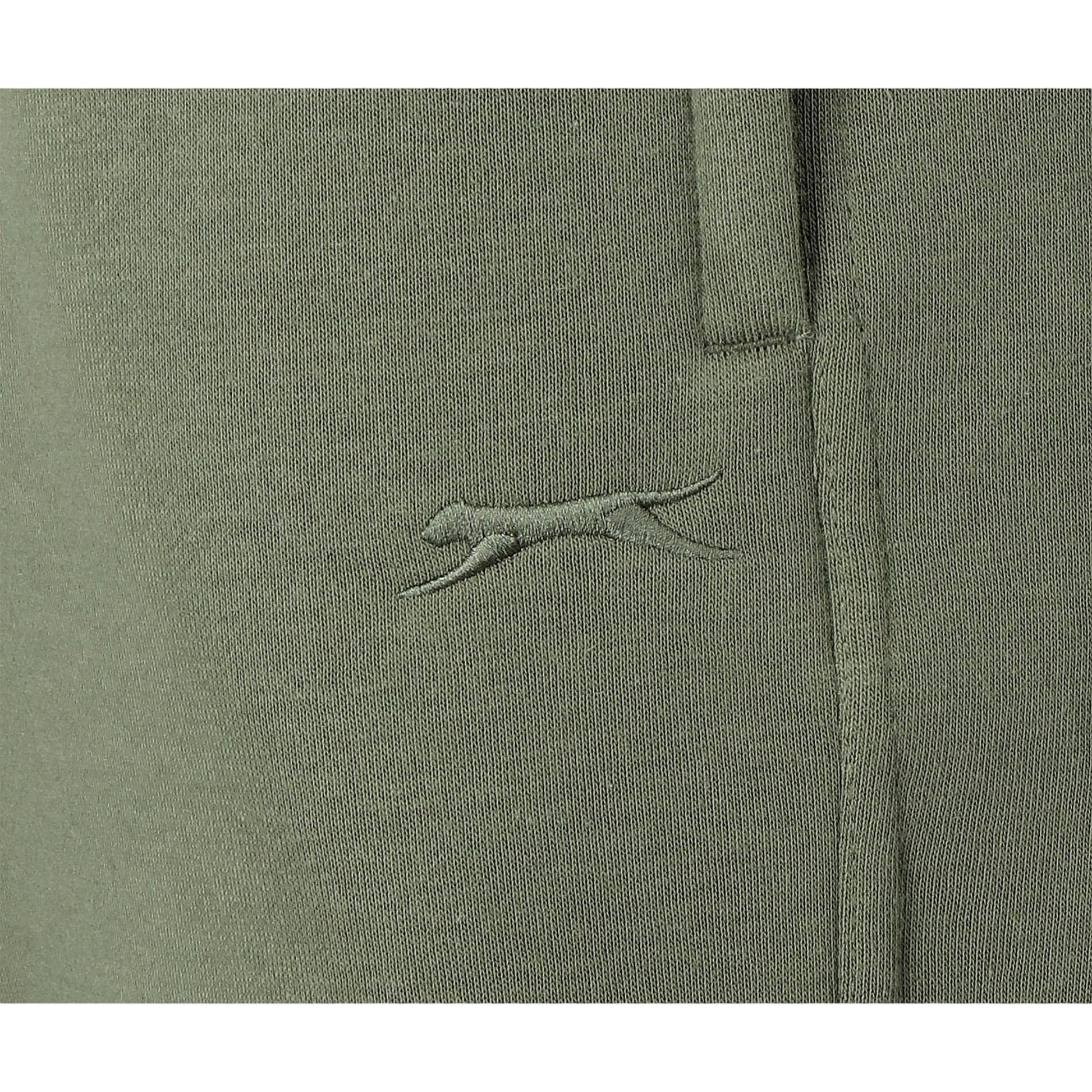 Khaki Green - Side - Slazenger Mens Fleece Cuffed Jogging Bottoms