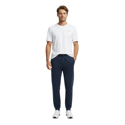 Steel Blue - Lifestyle - Slazenger Mens Fleece Cuffed Jogging Bottoms