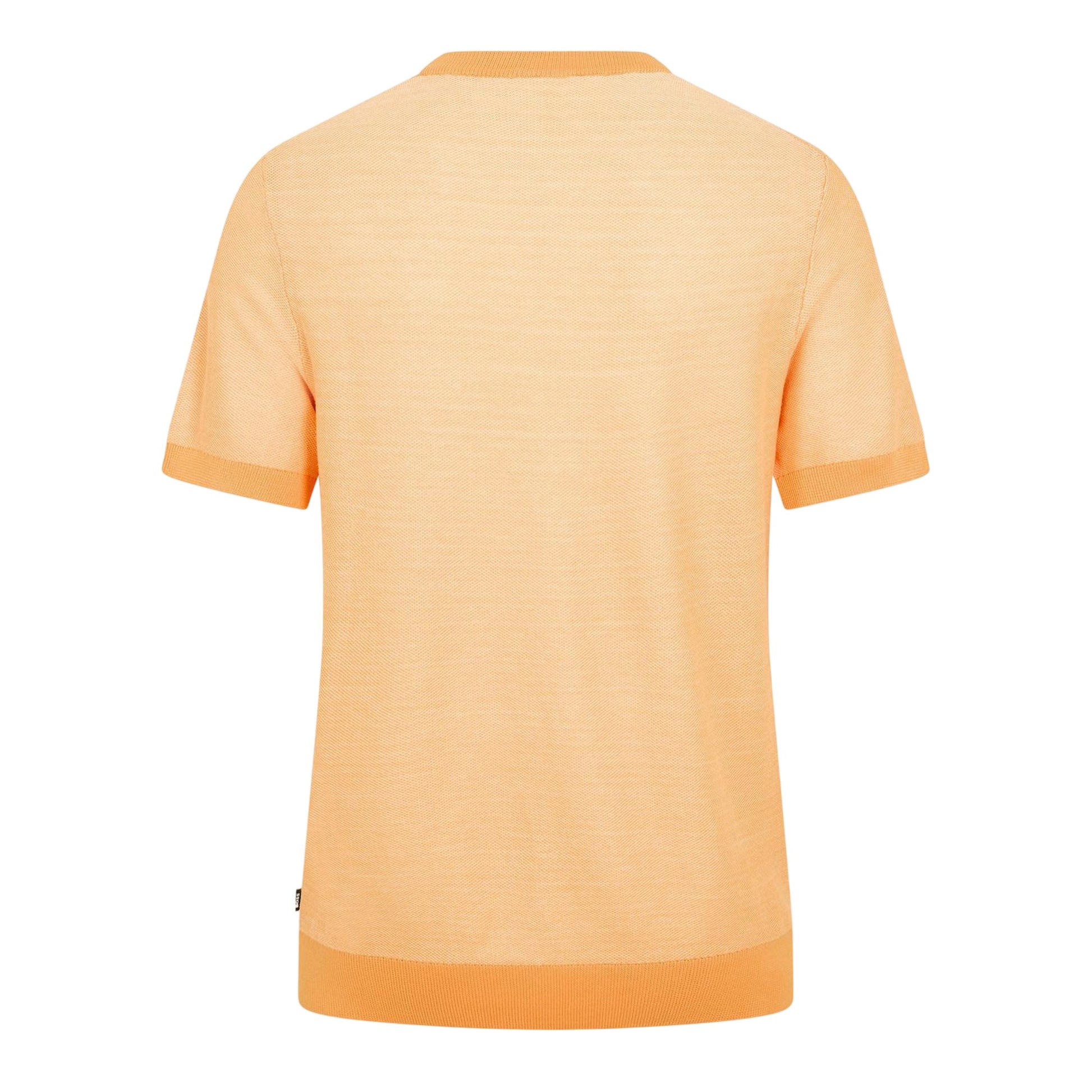 Medium Orange - Back - Boss Mens Tantino Knitted T-Shirt