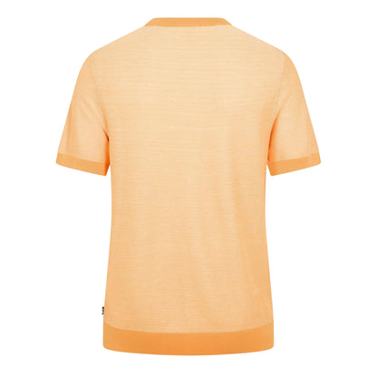 Medium Orange - Back - Boss Mens Tantino Knitted T-Shirt