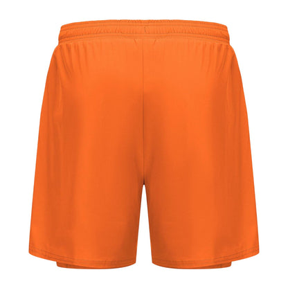 Fire Orange - Back - Karrimor Mens 2 in 1 Running Shorts