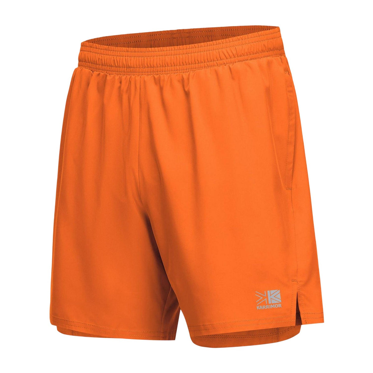 Fire Orange - Side - Karrimor Mens 2 in 1 Running Shorts