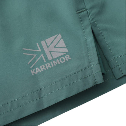 Spruce - Side - Karrimor Mens 2 in 1 Running Shorts