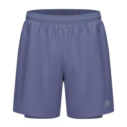 Baja Blue - Front - Karrimor Mens 2 in 1 Running Shorts