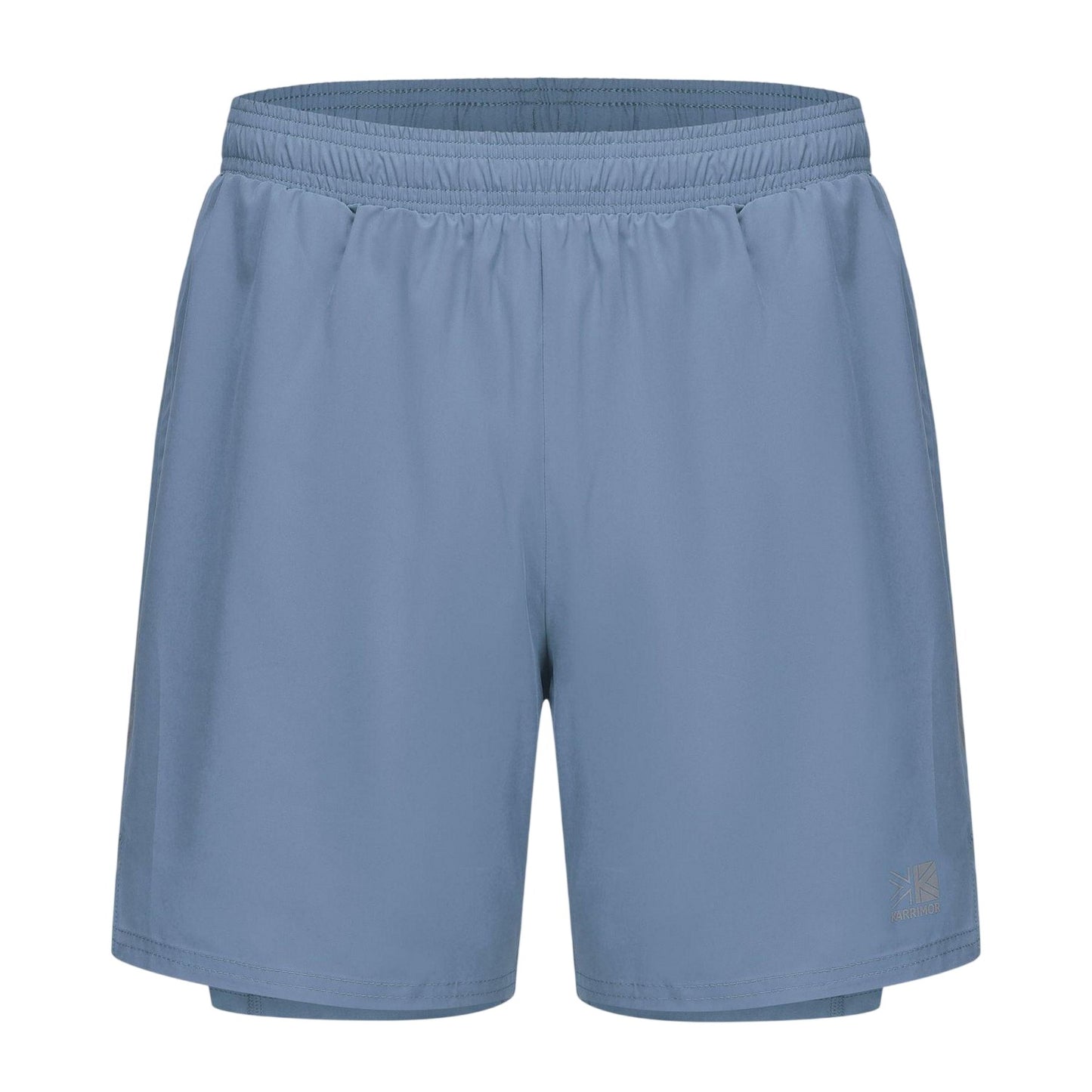Bold Blue - Front - Karrimor Mens 2 in 1 Running Shorts