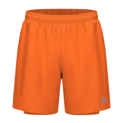 Fire Orange - Front - Karrimor Mens 2 in 1 Running Shorts
