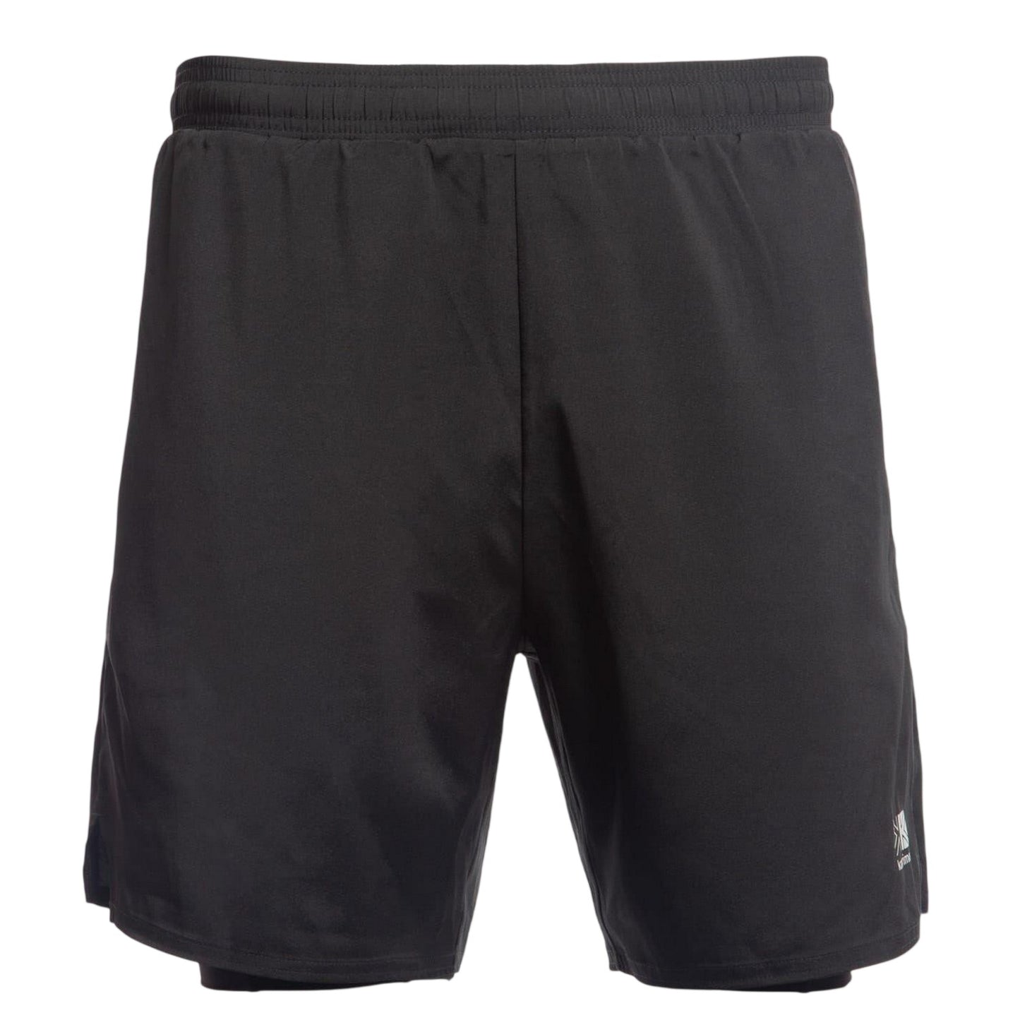 Black - Front - Karrimor Mens 2 in 1 Running Shorts