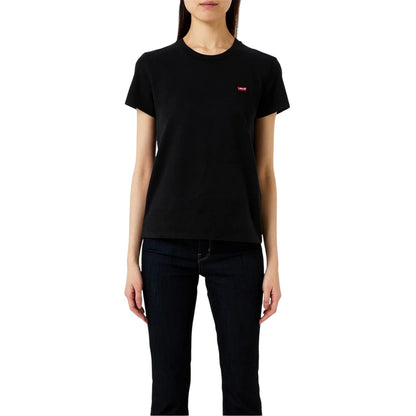 Black - Lifestyle - Levis Womens-Ladies Batwing Logo T-Shirt