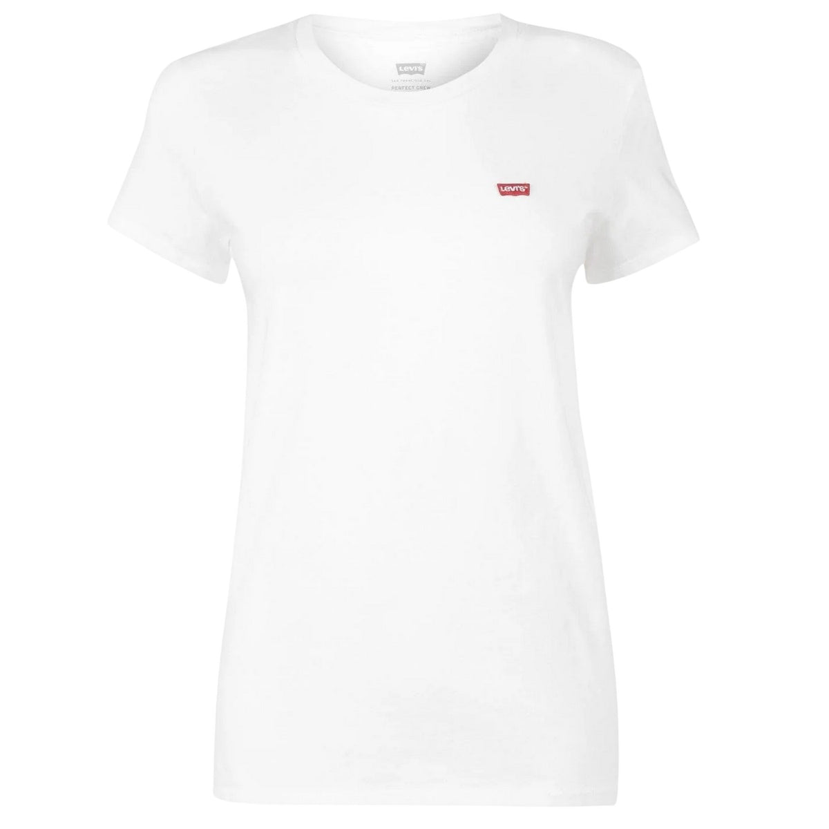 White - Front - Levis Womens-Ladies Batwing Logo T-Shirt