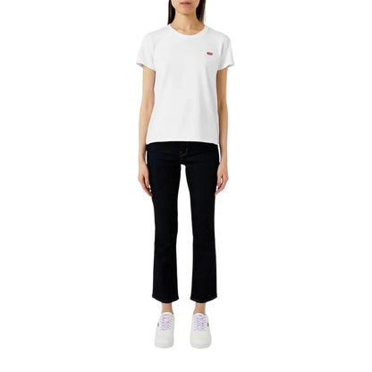 White - Lifestyle - Levis Womens-Ladies Batwing Logo T-Shirt