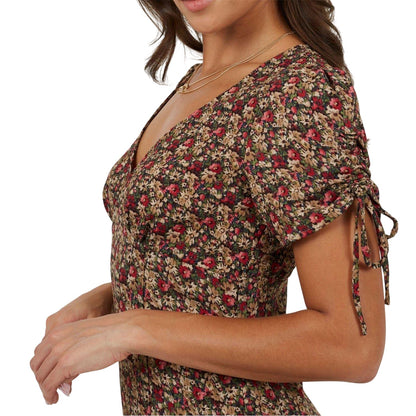 Green - Side - Brave Soul Womens-Ladies Wrap Dress