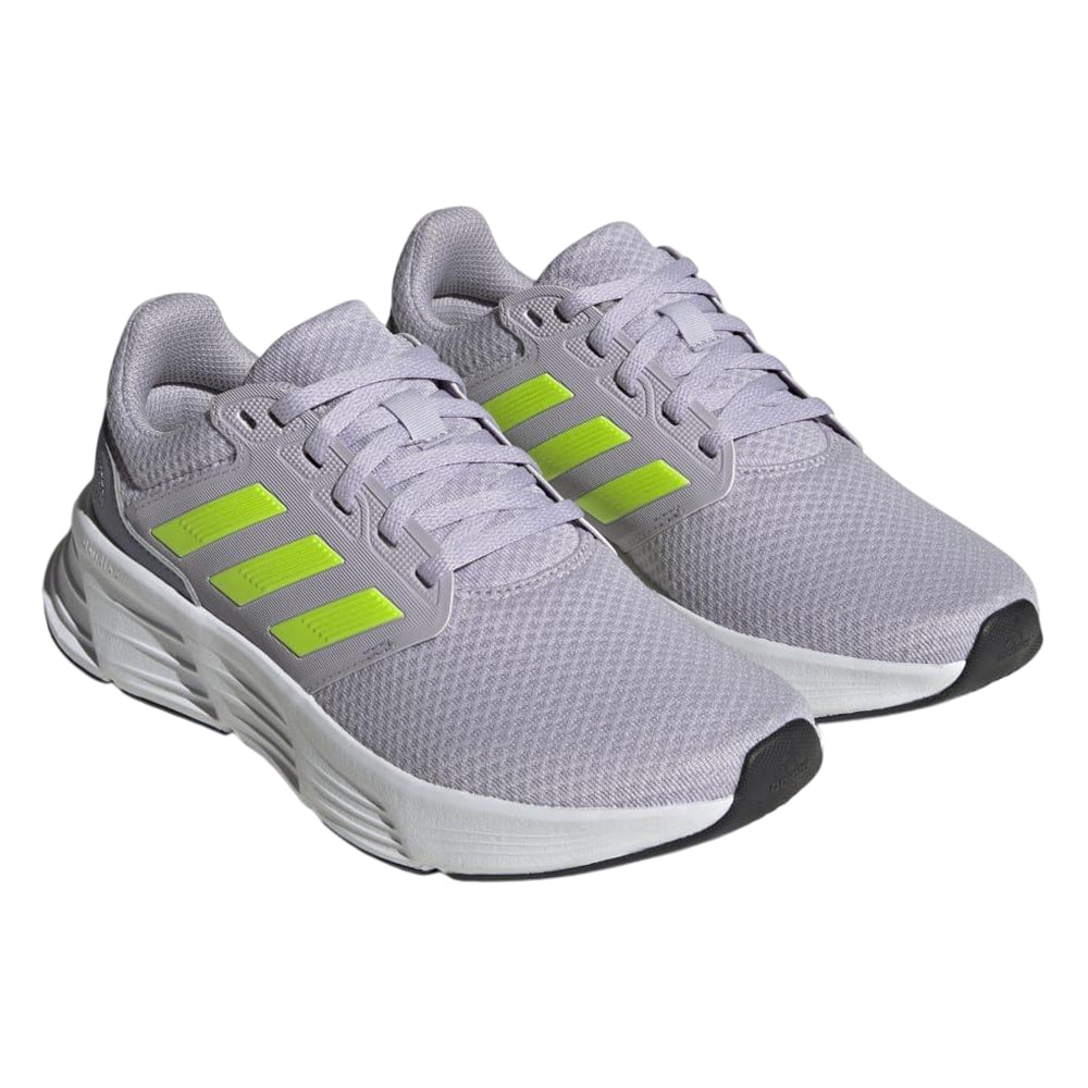 Silver-Violet - Front - Adidas Womens-Ladies Galaxy 6 Trainers