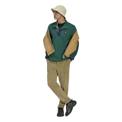 Green - Pack Shot - Adidas Mens Collared Relaxed Fit Sweatshirt