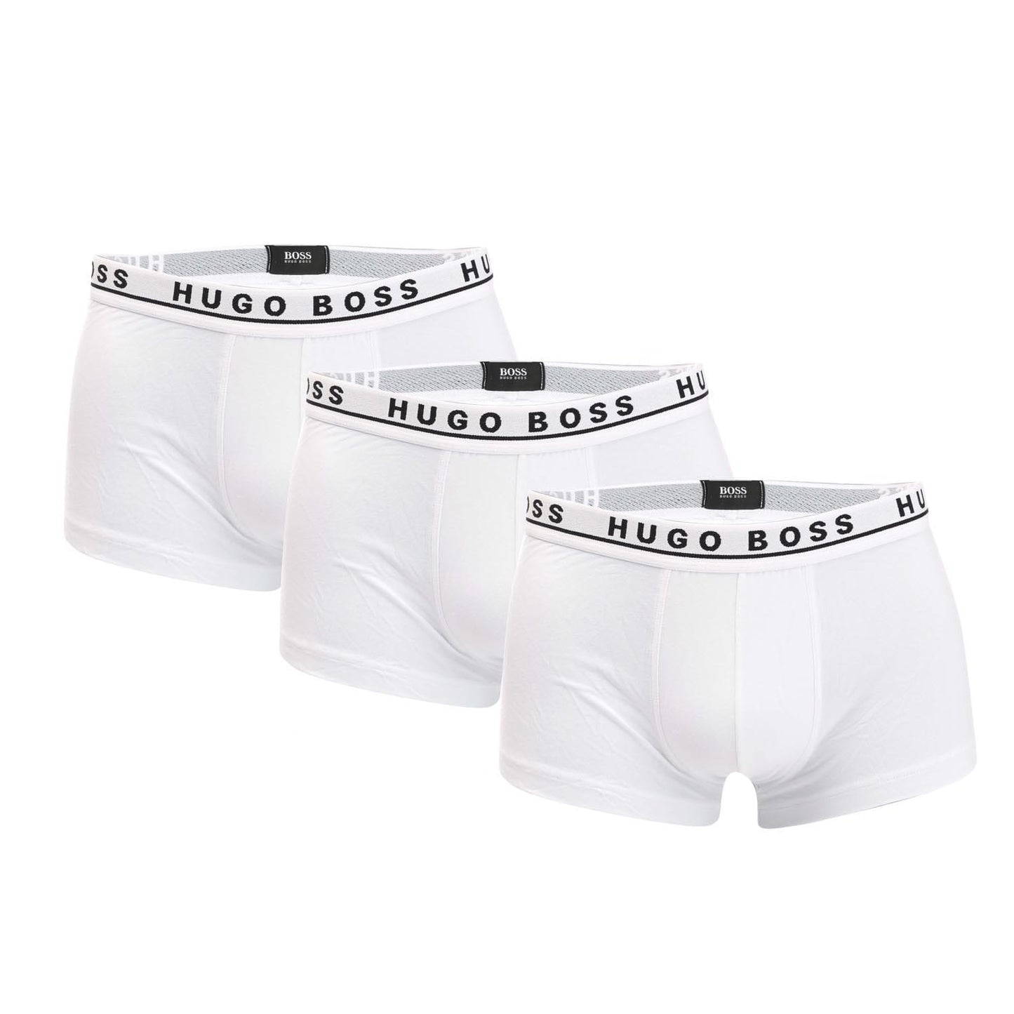 White - Front - Hugo Boss Mens Logo Boxer Shorts (Pack of 3)