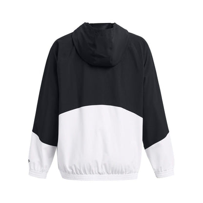 Black - Back - Under Armour Womens-Ladies Cargo Oversized Sport Jacket