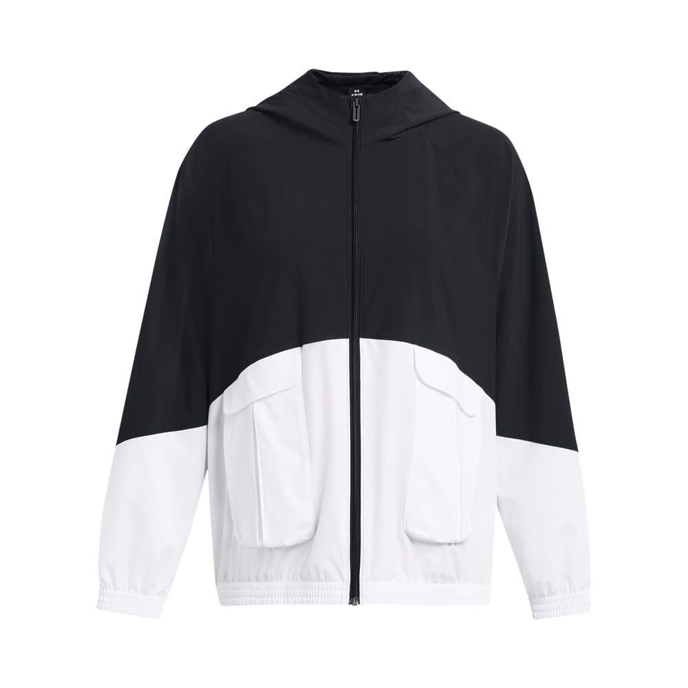 Black - Front - Under Armour Womens-Ladies Cargo Oversized Sport Jacket