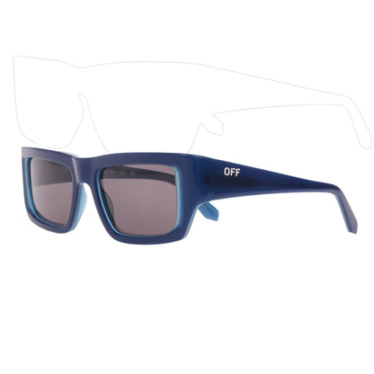 Blue-Dark Grey - Front - Off-White Unisex Adult Prescott Sunglasses