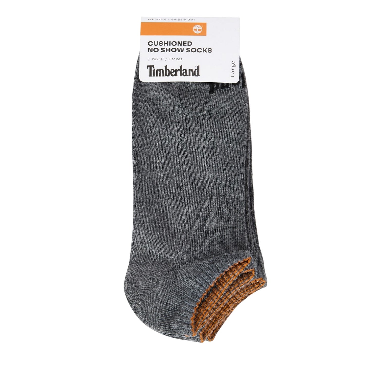 Dark Grey Heather - Back - Timberland Unisex Adult Core No-Show Socks (Pack of 3)