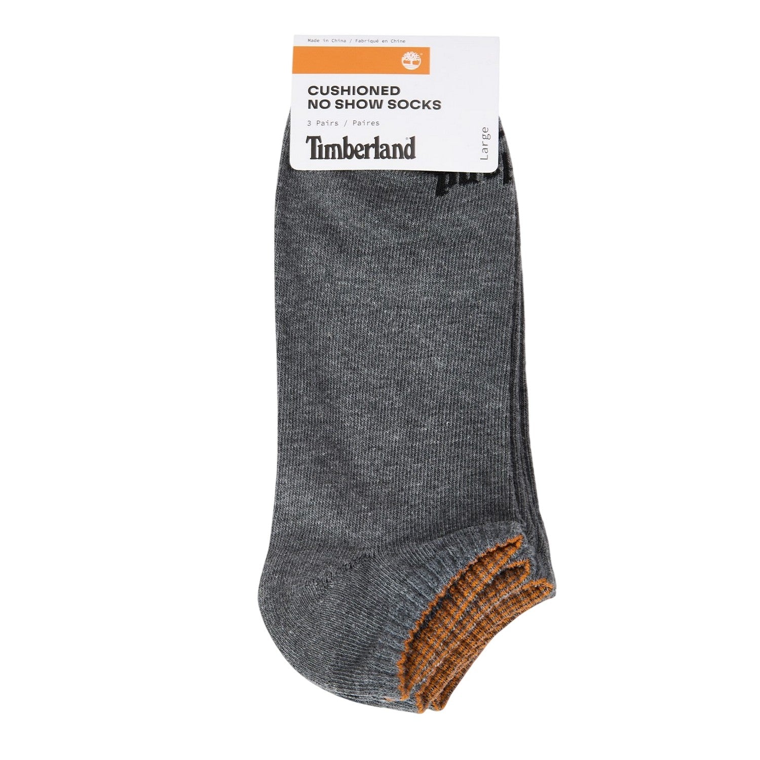 Dark Grey Heather - Back - Timberland Unisex Adult Core No-Show Socks (Pack of 3)