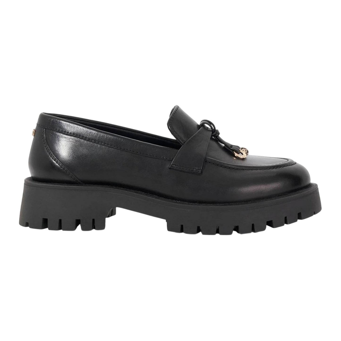 Black - Side - Dune London Womens-Ladies Garretts Leather Loafers