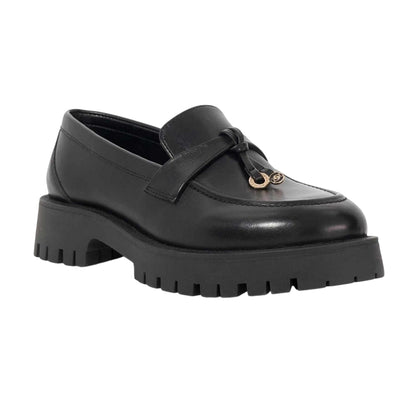 Black - Front - Dune London Womens-Ladies Garretts Leather Loafers